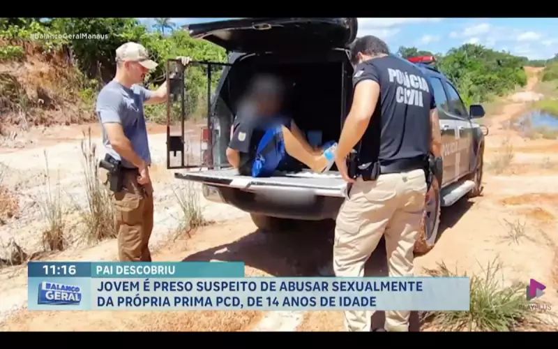 Jovem é preso no AM por suspeita de abuso sexual contra prima de 14 anos com deficiência