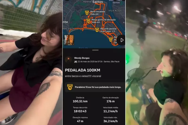 Jovem pedala 100 km em 18 horas para superar amigo em app de fitness — veja o vídeo!