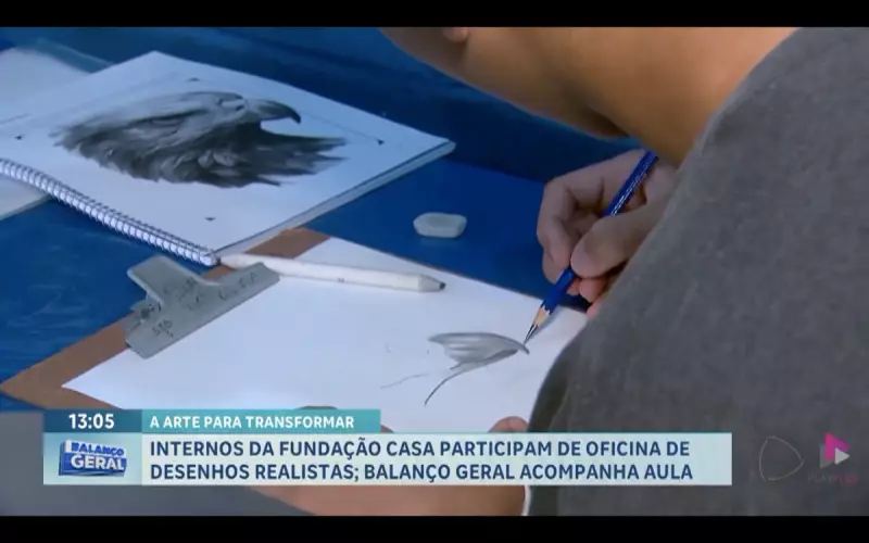Jovens da Fundação Casa descobrem talentos em oficina de desenho realista