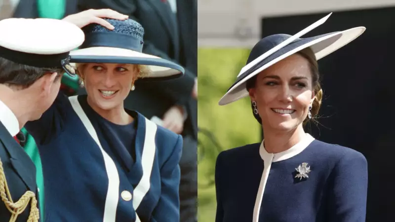 Kate Middleton homenageia Princesa Diana com look icônico dos anos 90