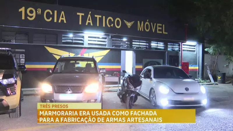 Marmoraria em BH era fachada para produção de armas artesanais: três homens presos
