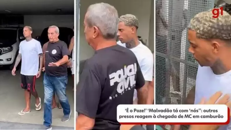 MC Poze do Rodo chega ao Camburão e causa reação entre presos: vídeo viraliza