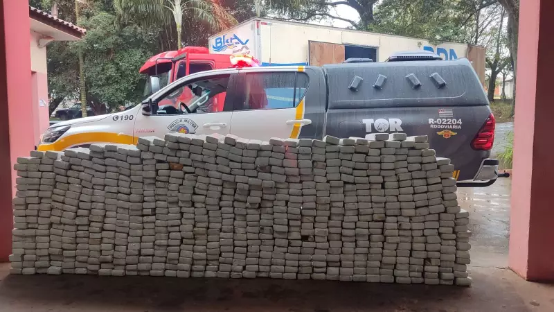 Motorista é preso em Regente Feijó com 700 tabletes de maconha escondidos em fundo falso de caminhão