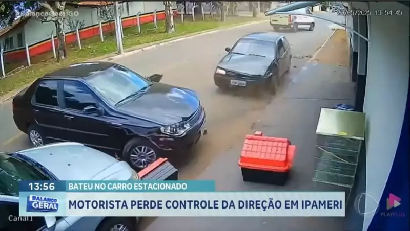 Motorista sem habilitação causa colisão e destrói pet shop em Ipameri-GO