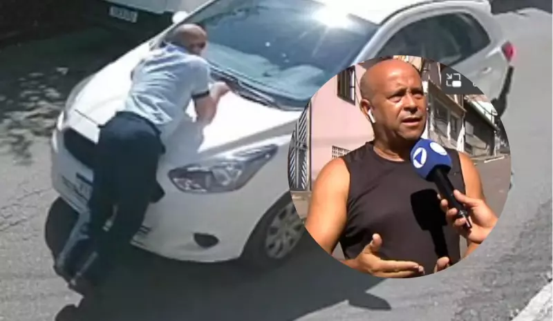 Motorista tenta anotar placa após batida e é arrastado por carro em movimento — Veja o vídeo chocante!