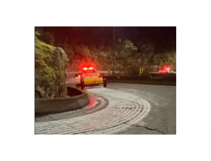 Neve na Serra Catarinense: 500 kg de sal jogados na pista para evitar congelamento