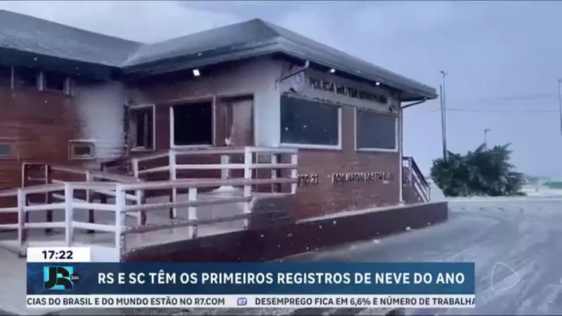Neve no Brasil: Rio Grande do Sul e Santa Catarina registram os primeiros flocos do ano