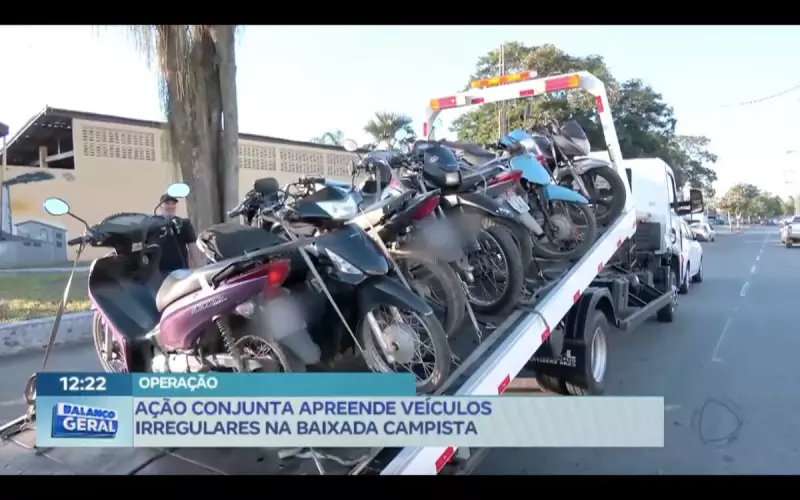 Operação conjunta apreende veículos irregulares na Baixada Campista: veja detalhes