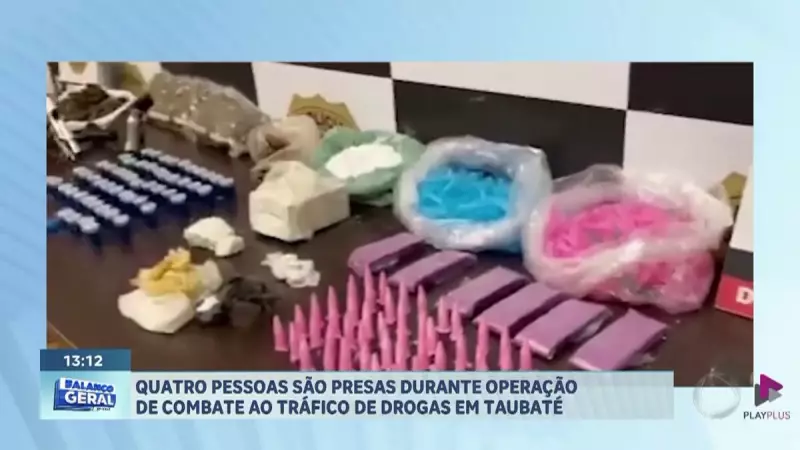 Operação contra o tráfico em Taubaté prende quatro pessoas e apreende drogas e armas