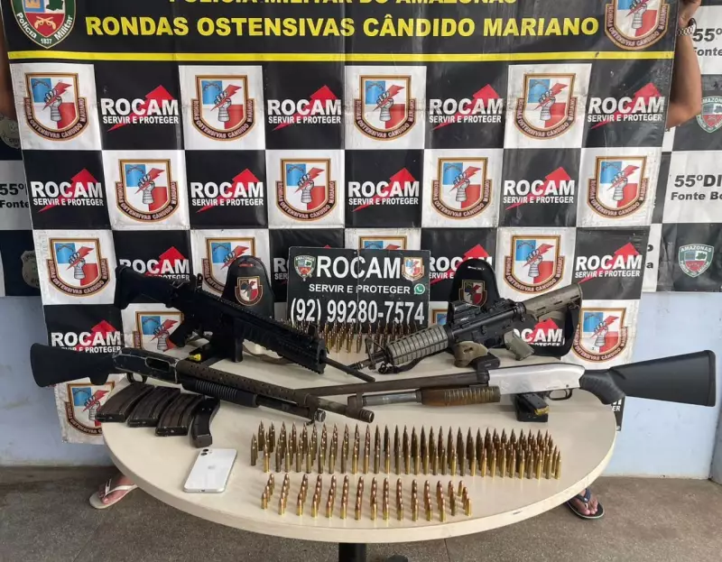 Operação no Amazonas apreende armas de grosso calibre em embarcação: veja detalhes
