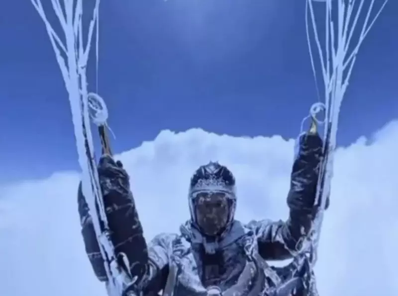 Paraglider chinês é sugado por nuvem congelante e sobrevive: veja o vídeo impressionante!