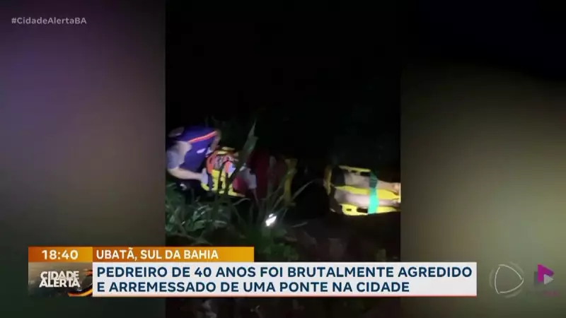 Pedreiro é brutalmente agredido e jogado de ponte no Sul da Bahia: caso choca região