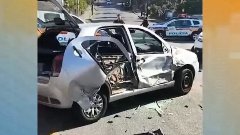 Perseguição policial termina em acidente e prisão de suspeitos em Belo Horizonte