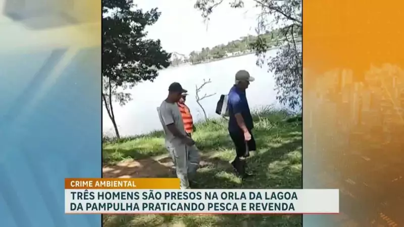Pesca irregular na Lagoa da Pampulha: Três homens são presos em flagrante em BH