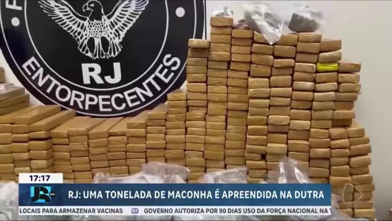 PF apreende caminhão com uma tonelada de drogas na Rodovia Dutra