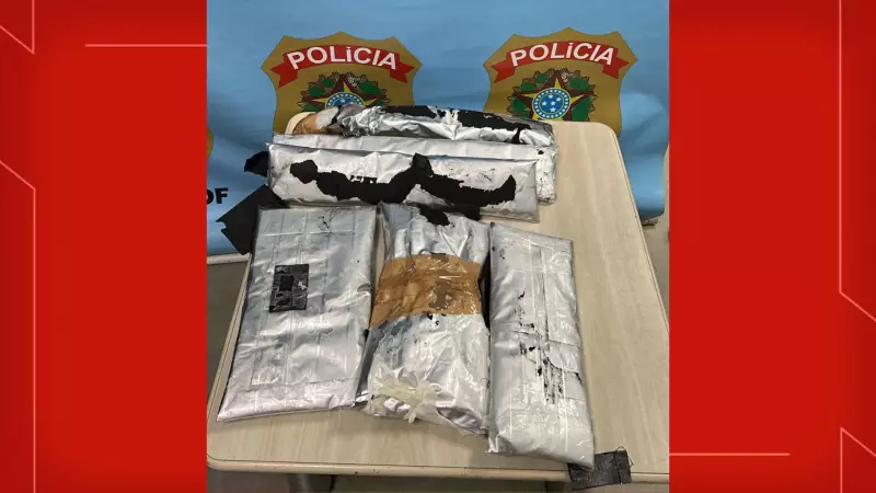 PF prende passageiro com 65 kg de metanfetamina no Aeroporto de Brasília | Droga apreendida