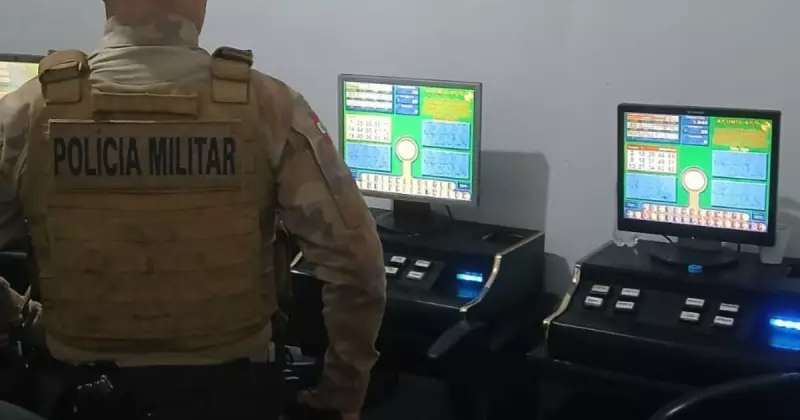 PM flagra mais de 20 máquinas caça-níqueis em operação ilegal em SC — veja o vídeo