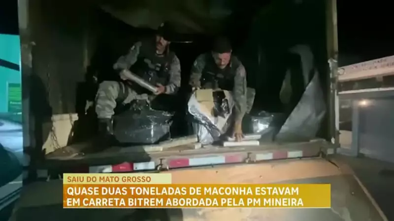 Polícia apreende 2 toneladas de maconha em carreta bitrem em Pará de Minas (MG) | Operação impactante