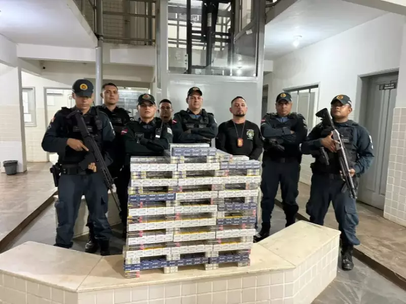 Polícia apreende 850 caixas de cigarros irregulares em Santarém: operação fiscaliza transporte ilegal