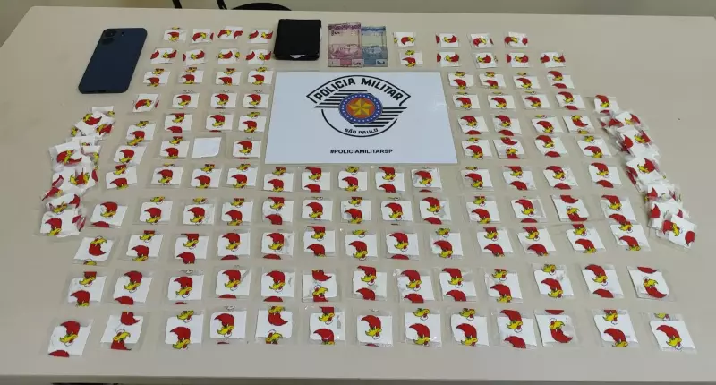 Policia apreende drogas com estampa do Pica-Pau em Cerqueira César: veja detalhes