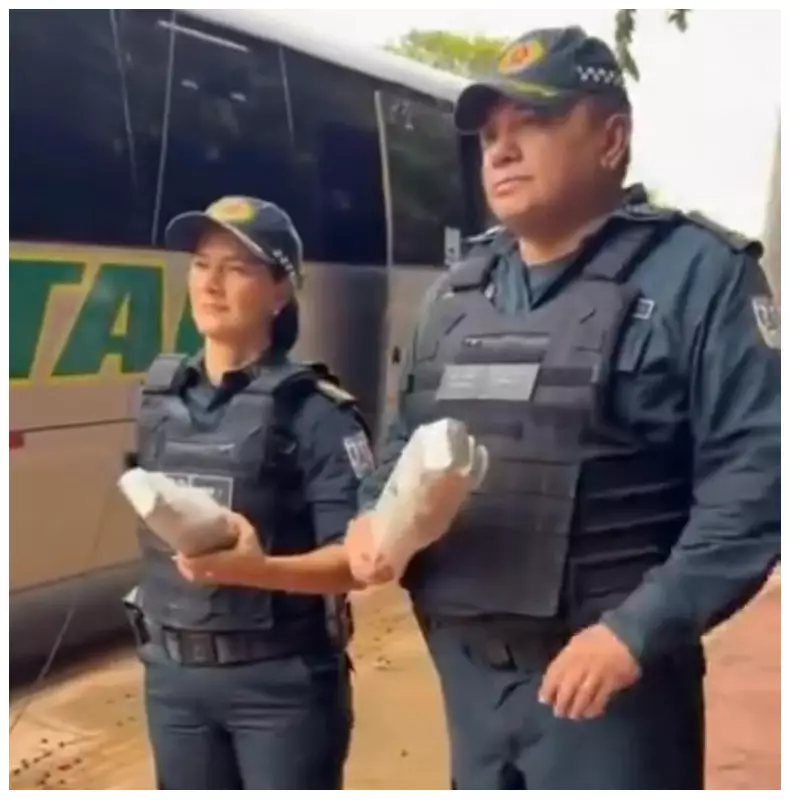 Polícia Militar apreende 2kg de drogas escondidas em encomenda dentro de ônibus na BR-163 em Santarém