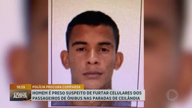 Polícia prende suspeito de furtar celulares em ônibus de Ceilândia-DF e busca cúmplice