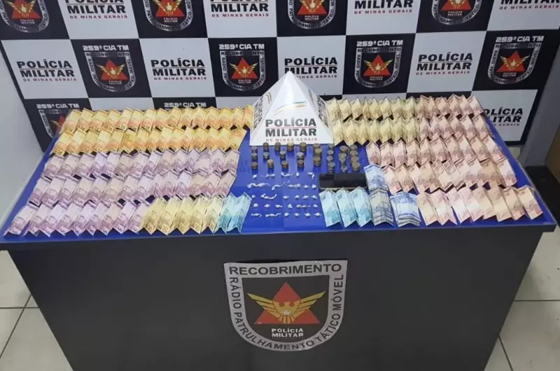 Policial apreende crack e R$ 3 mil com suspeito que tentou fugir em Pirapora (MG)