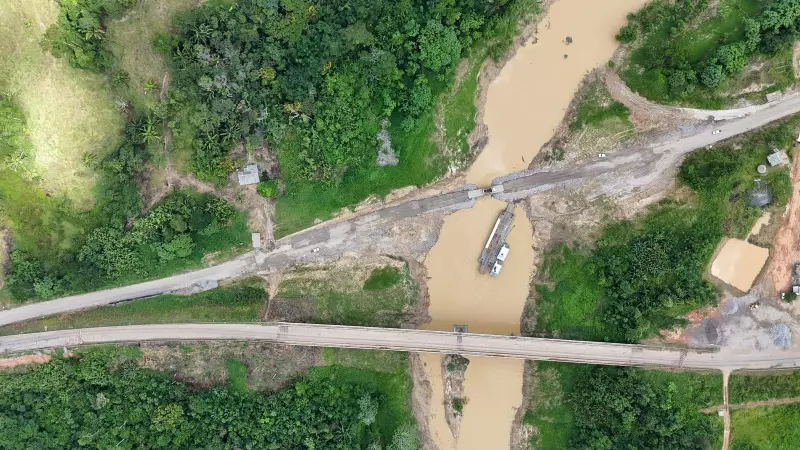 Ponte sobre o Rio Caeté no Acre é interditada e desvio é implantado: saiba os detalhes