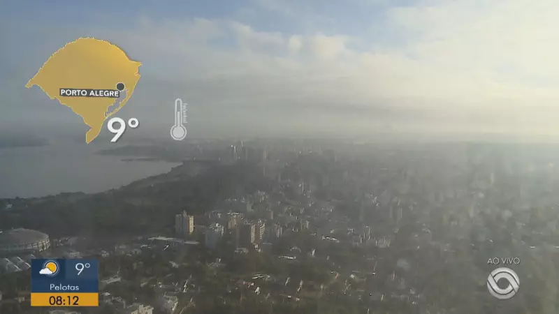 Porto Alegre registra o dia mais frio do ano com impressionantes 9,2°C