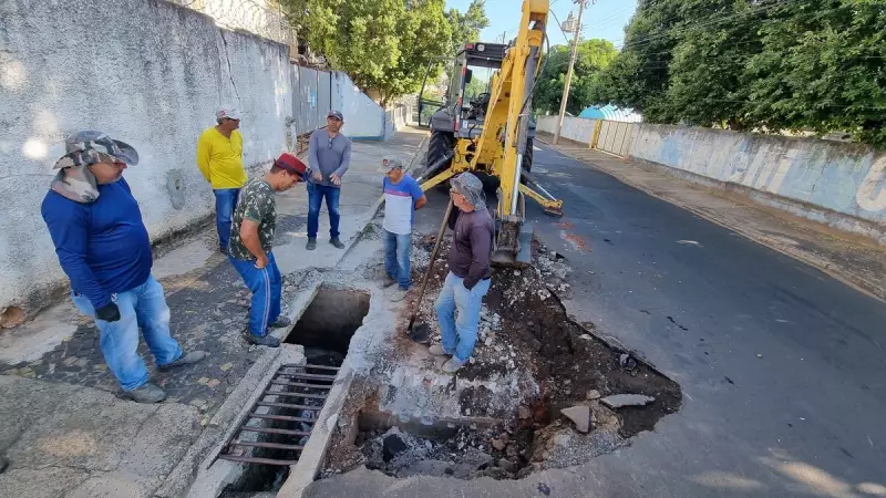 Prefeitura de Americana realiza obras de modernização em galeria pluvial na Rua Anhanguera