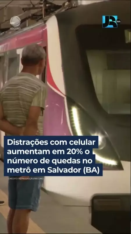 Quedas no metrô de Salvador disparam 20% devido ao uso de celular: como se prevenir