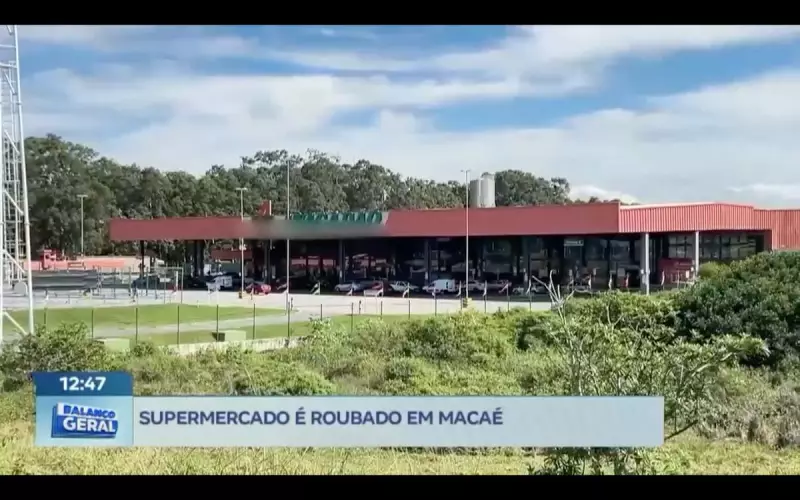 Supermercado em Macaé, RJ, é alvo de assalto: veja detalhes do crime