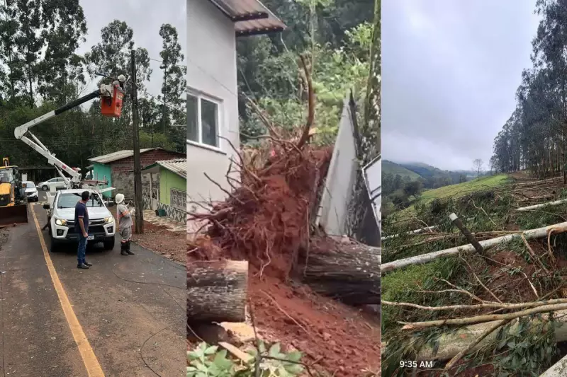 Temporal deixa rastro de destruição em município de SC: veja imagens chocantes