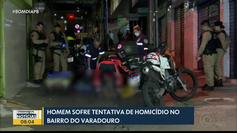 Tentativa de assassinato deixa homem gravemente ferido no Varadouro, em João Pessoa