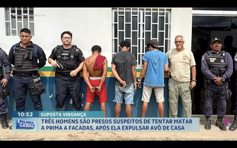 Tentativa de homicídio em Manaus: três homens são presos por atacar prima a facadas