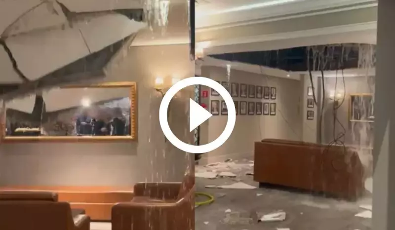 Teto do maior restaurante das Américas desaba durante temporal em Curitiba — veja vídeo
