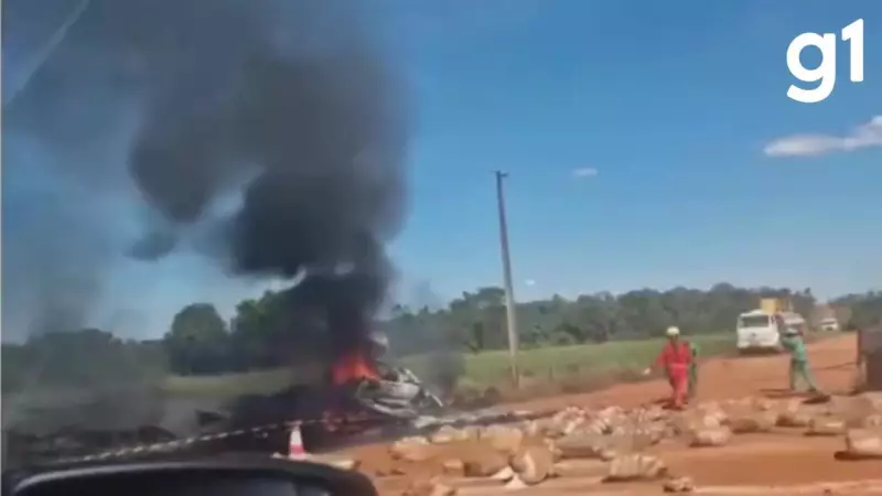 Tragédia em MT: Vítimas morrem carbonizadas após colisão frontal com caminhão