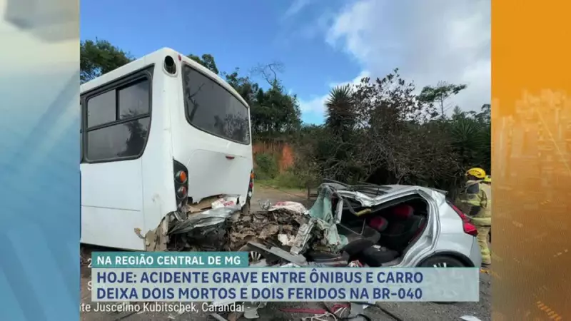 Tragédia no trânsito: Colisão entre carro e ônibus deixa duas mortas e duas feridas em MG