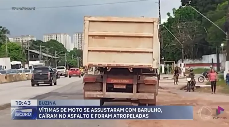 Tragédia no trânsito de Belém: motociclista e garupa são atropelados por carreta em avenida movimentada