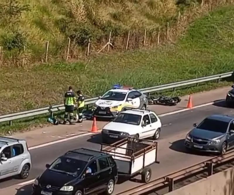 Tragédia no trânsito: homem morre atropelado por caminhão após colisão de moto em Campinas