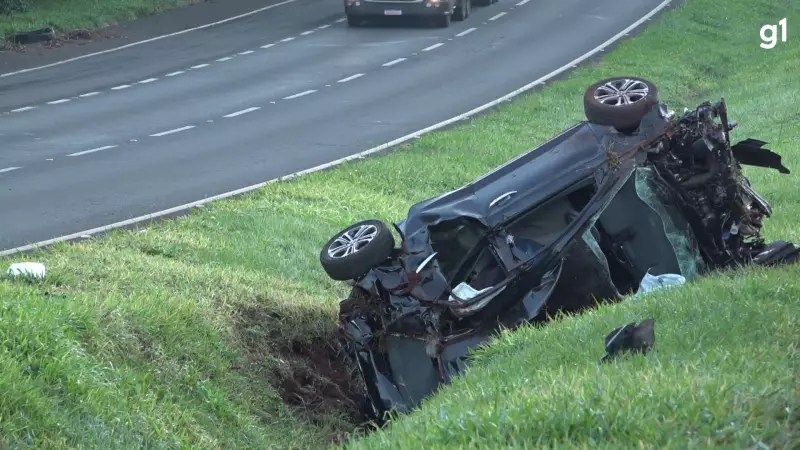Tragédia no trânsito: motorista morre após capotar carro na PR-317