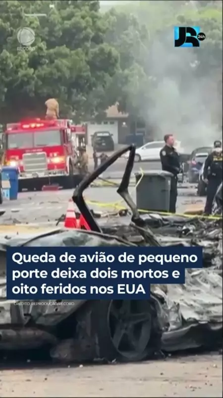 Tragédia nos EUA: Avião de pequeno porte cai e deixa dois mortos e oito feridos