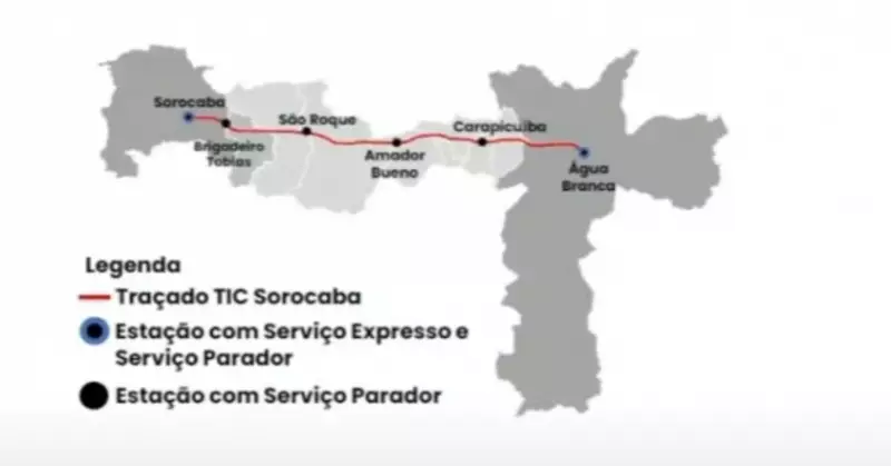 Trem Intercidades Sorocaba-SP: Paradas em 5 cidades e passagem pela Rota 45 – Saiba tudo!