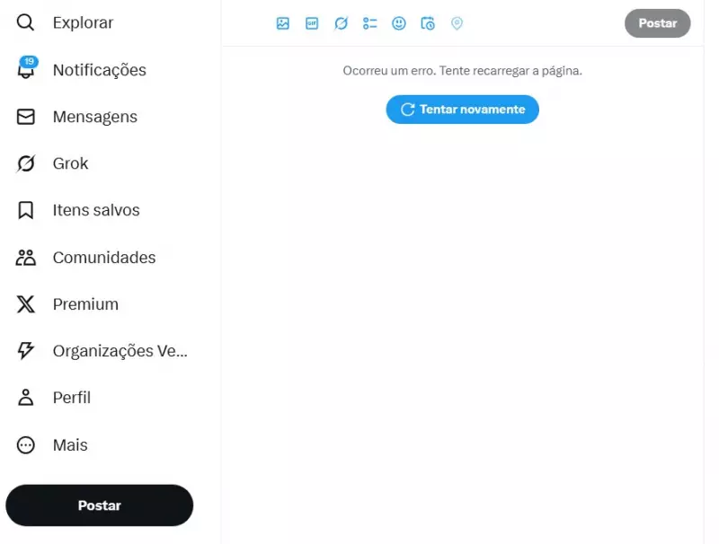X enfrenta instabilidade neste sábado: usuários relatam problemas no acesso