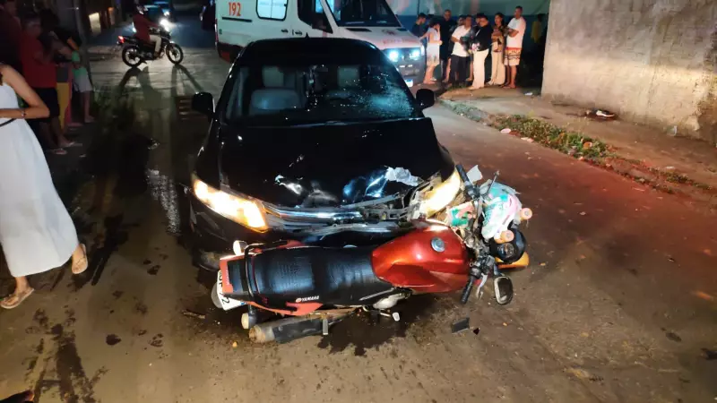 Acidente em Rio Branco: motociclista, esposa e criança ficam feridos em colisão