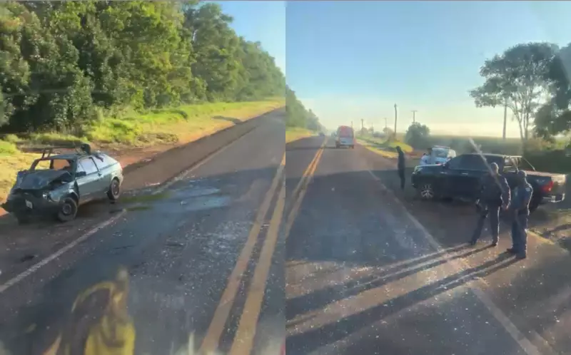 Acidente entre carros deixa jovem ferido em rodovia de Bernardino de Campos - SP
