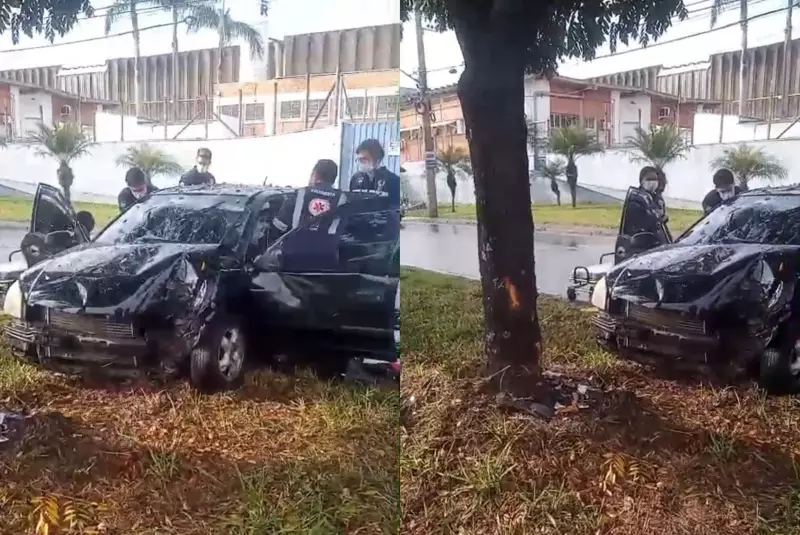 Acidente grave em Jundiaí: carro colide com árvore e deixa feridos