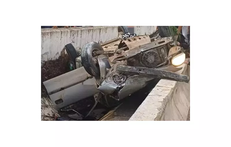 Acidente grave na BR-104 em Caruaru: carro capota e deixa cinco feridos