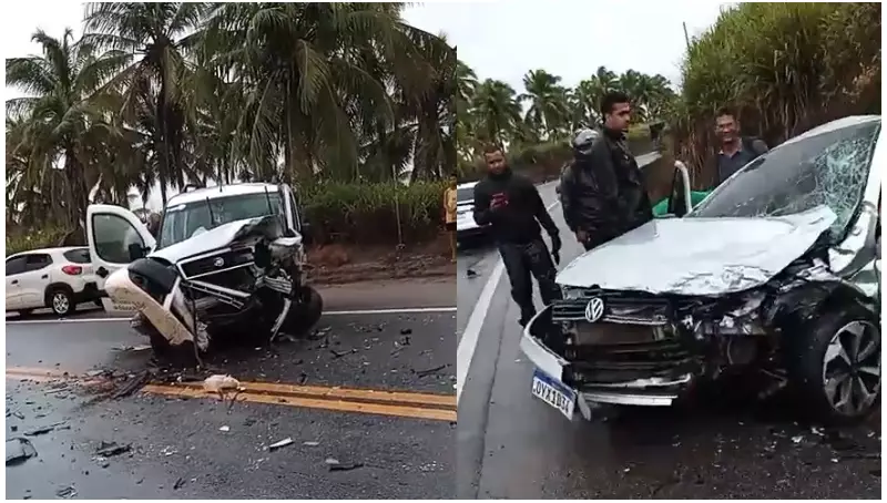 Acidente na AL-101: Veículo escolar é atingido no litoral sul de Alagoas