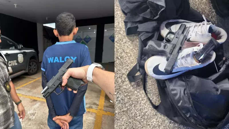 Adolescente de 16 anos é apreendido com arma de fogo em ginásio de escola em Santana, AP